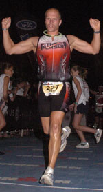 Matt Petersen finishing the 2005 Ironman Madison!